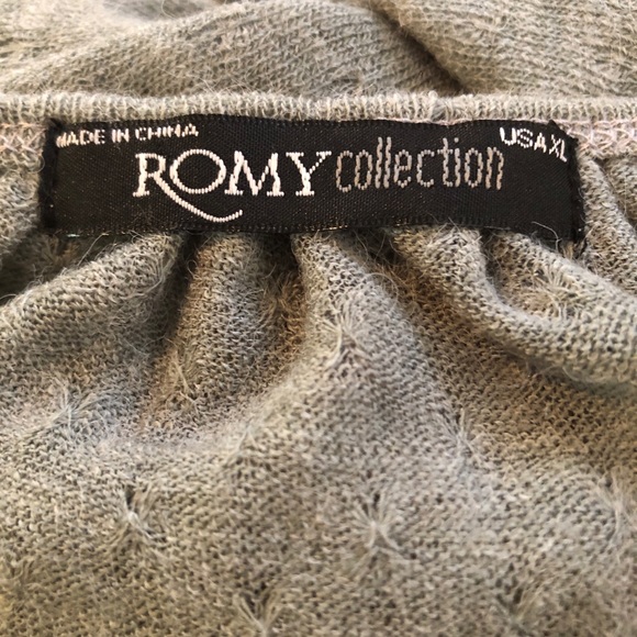 Romy Gray Short Sleeve Button Up Cardigan size XL - Picture 5 of 6